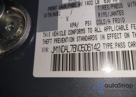 2022 Mazda Mx-5 Miata Rf Club z USA, uszkodzony, nr VIN JM1NDAL76N0506142